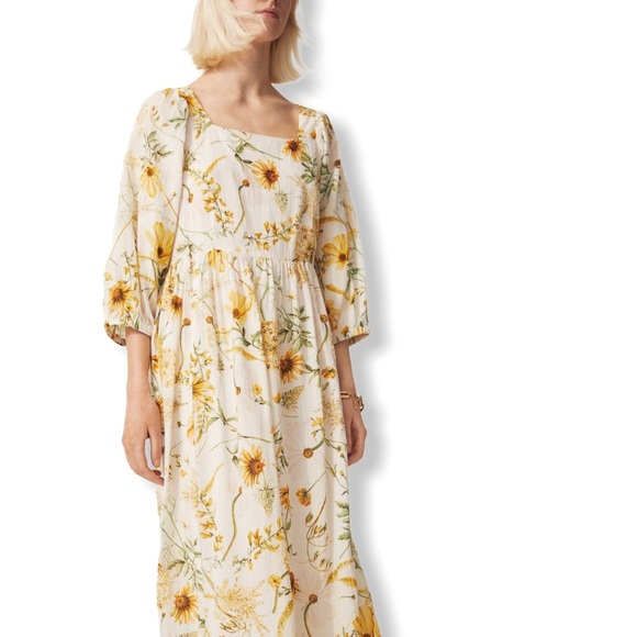 H&M Floral Maxi Dress Cotton Conscious Line - Picture 4 of 7